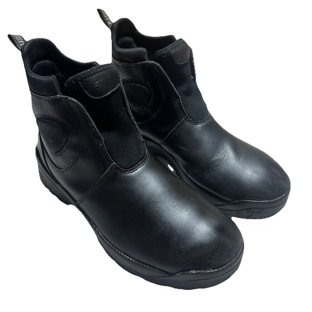 5.11 Tactical Company 3.0 Work Boots Black Leather Mens Size 12 Slip On